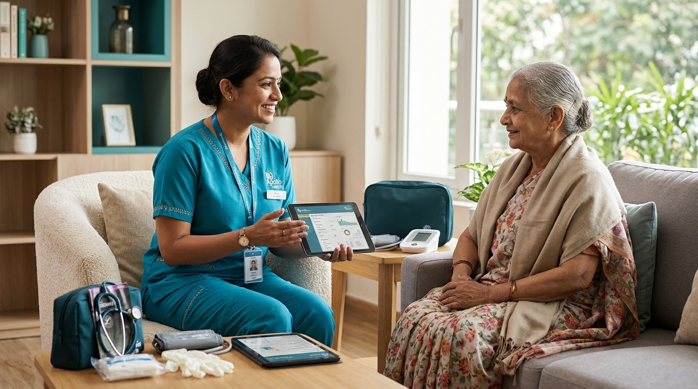 Aarvix Near Care Nurse with Patient